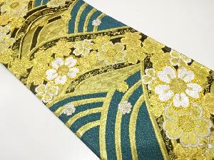 山並に桜模様織り出し　振袖用袋帯